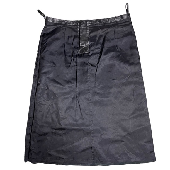 Vintage y2k 90s Genuine Leather Banana Republic Midi Skirt - Picture 6 of 12